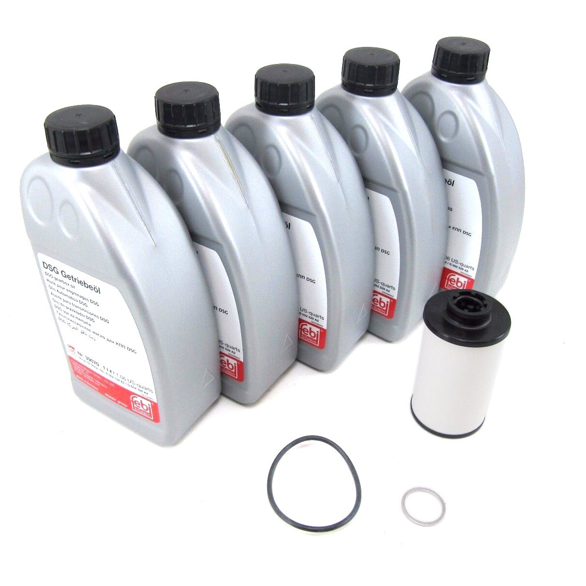 DSG Service Kit OEM VW ATF Transmission Dual Clutch 40k Fluid Filter Washer FEBI