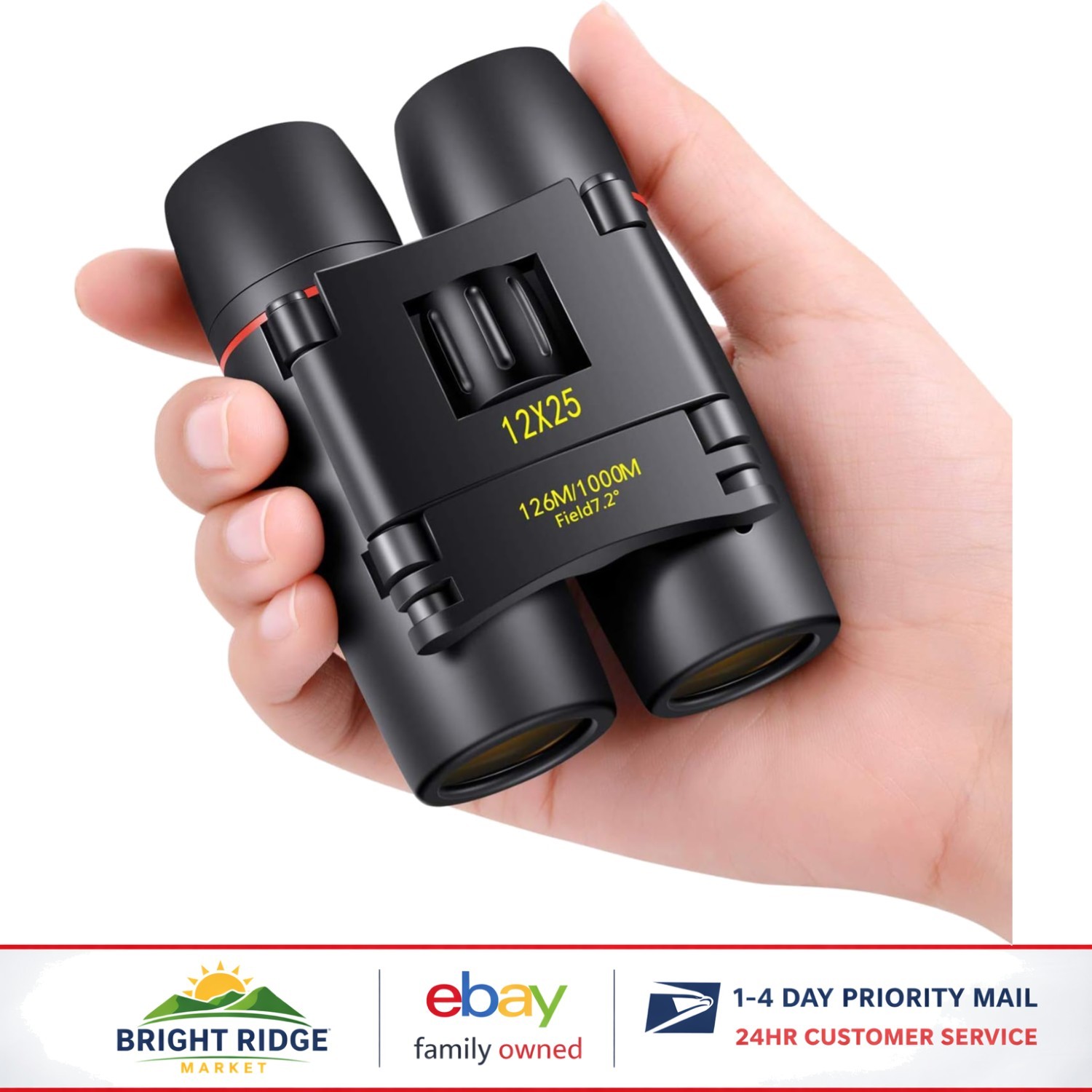Travel-Friendly Mini Binoculars 12X25, Ideal for Concerts and Outdoor Adventures