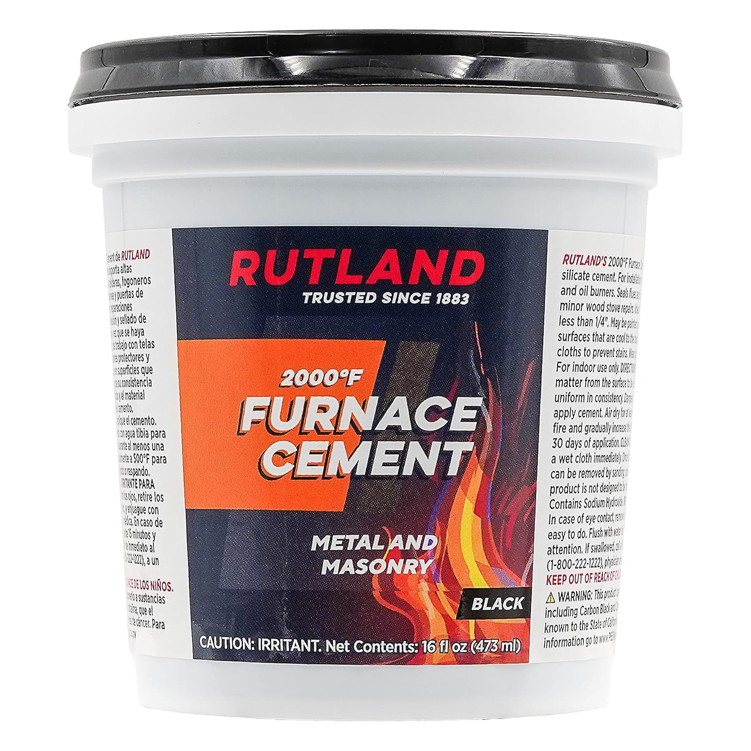 Rutland Furnace Cement, Pre-Mixed High Temperature Cement for Metal, Cast Iron a