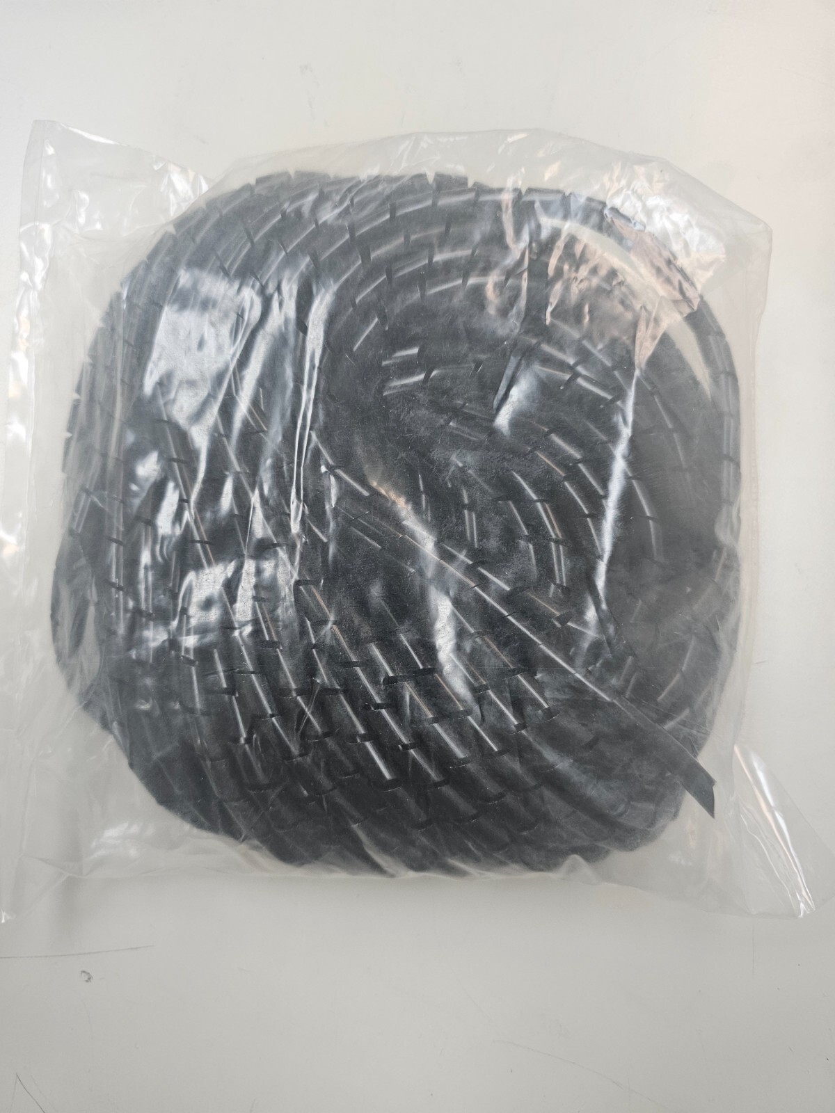 5/16" (8mm) Diameter x 50 ft lg Spiral Cable protective wrap sheath 20mil black