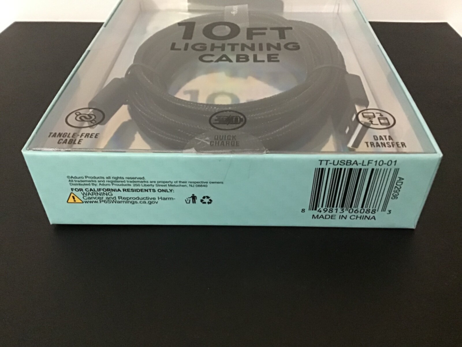 NEW Tech Theory 10ft Cable Compatible with iPhone, iPad, iPod-Charge/Transfer