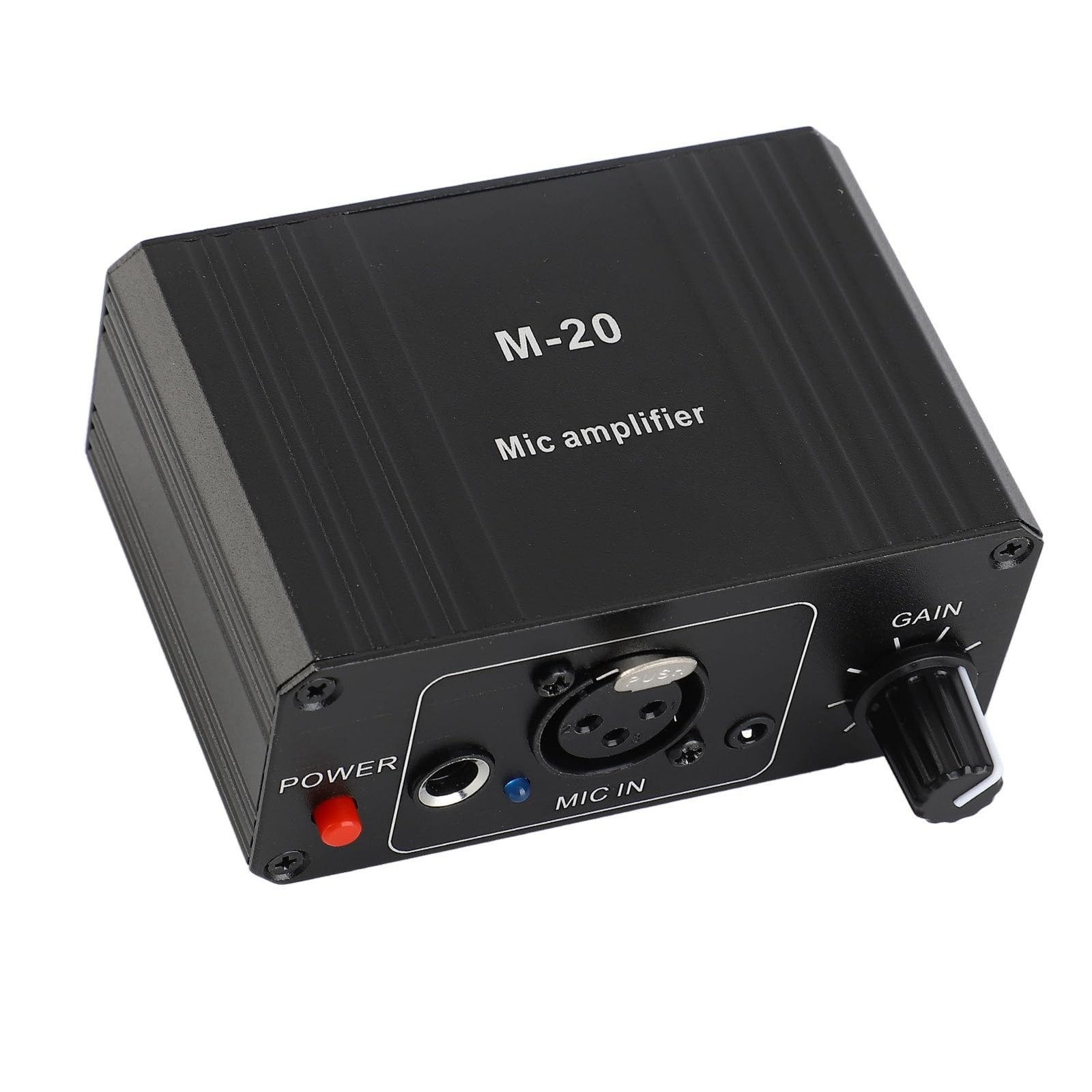 Microphone Preamp, 48V Power High Gain Electronic Audio Stereo Phonograph Pre...