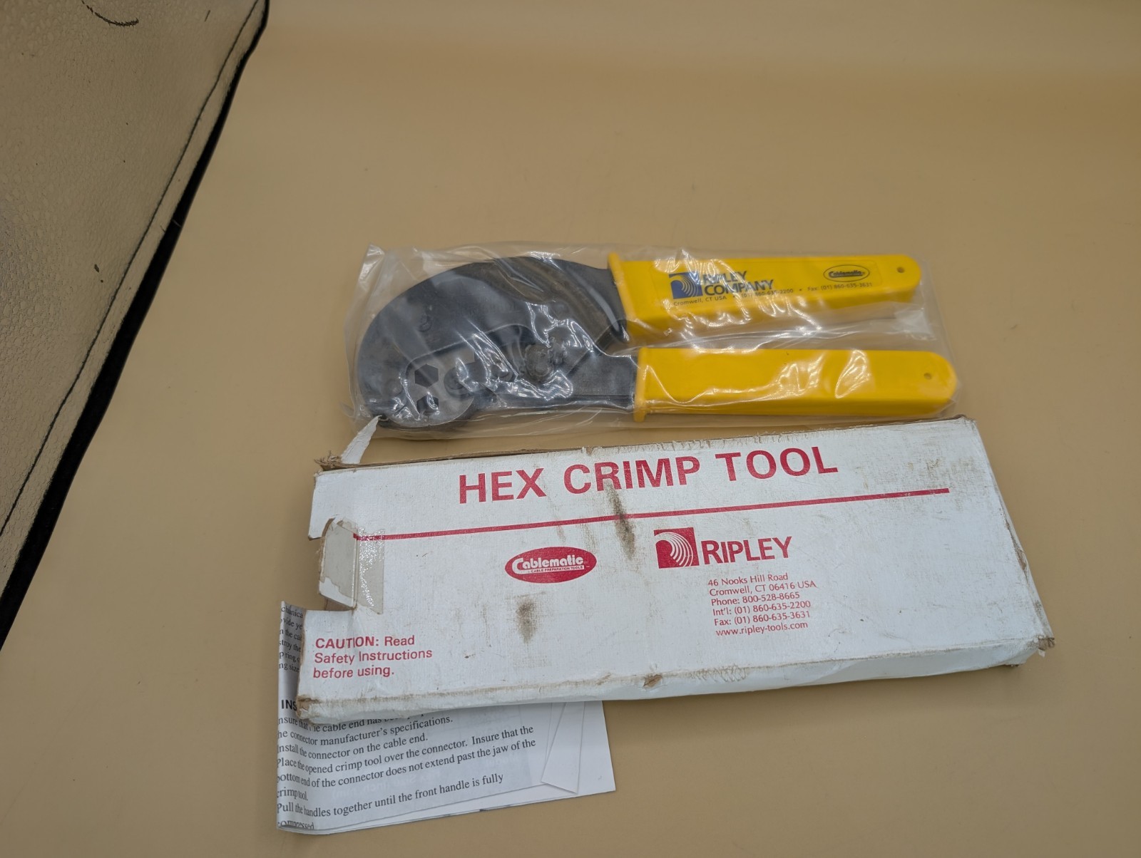 Ripley Cablematic CR596QL Hex Crimp Tool New Sealed