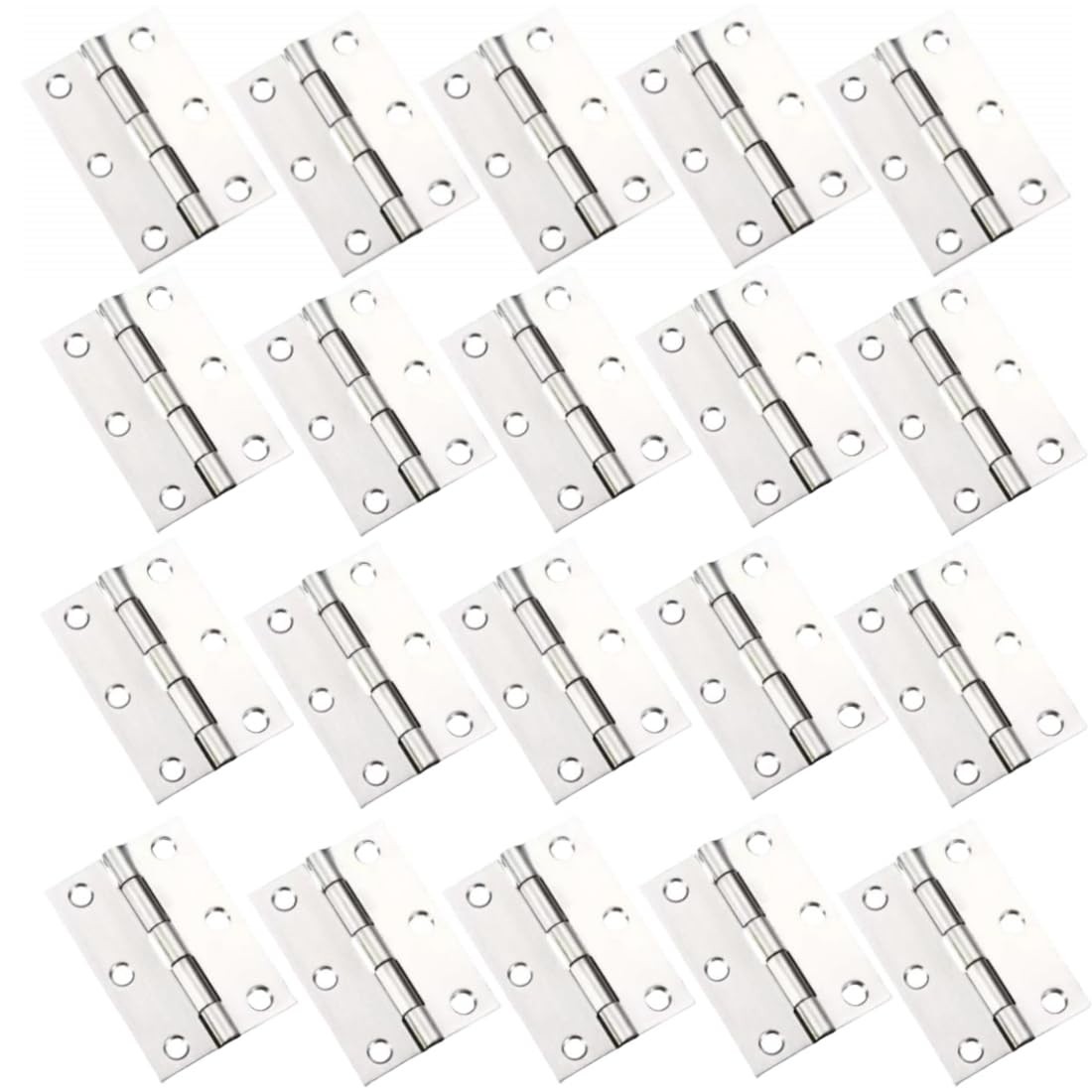 20-Pack 2in Stainless Steel Folding Door Window Hinge with 120 Screws