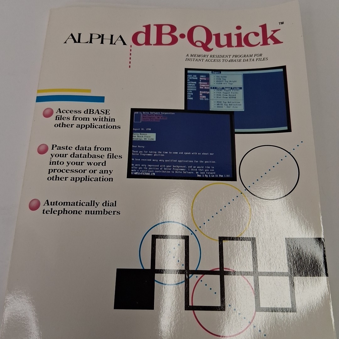 Alpha Four Fully Relational Database Non-Programmers Manuals Diskette Incomplete