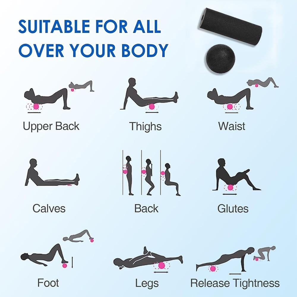 Extra Mini Foam Roller - High Density Massage Roller, Extra Small Yoga Roller fo