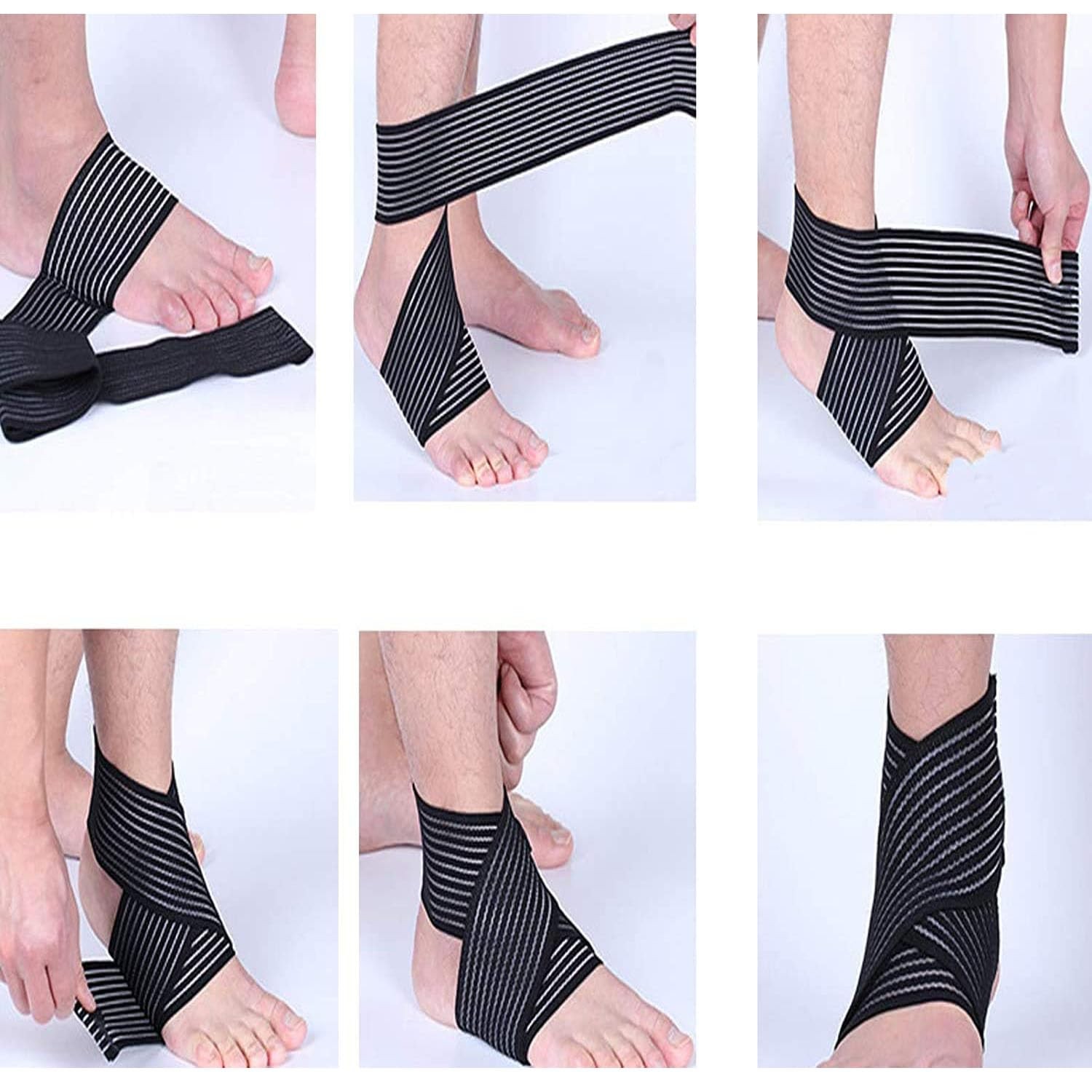 VBQFDPH Extra Long Elastic Knee Wrap Compression Bandage Brace Support for...