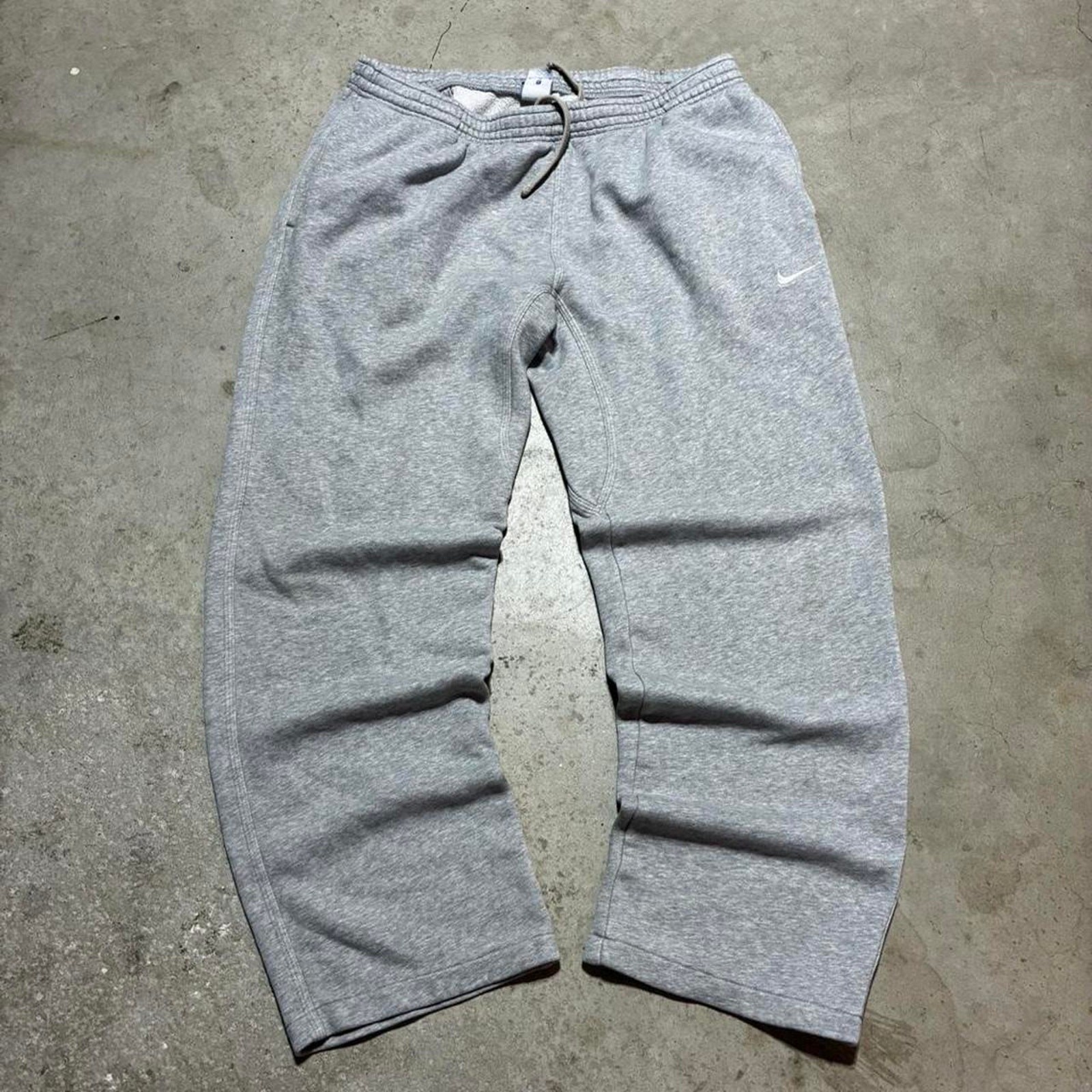 Y2K Baggy Wide Leg Blue Tag Nike Grey Sweatpants Sz XL