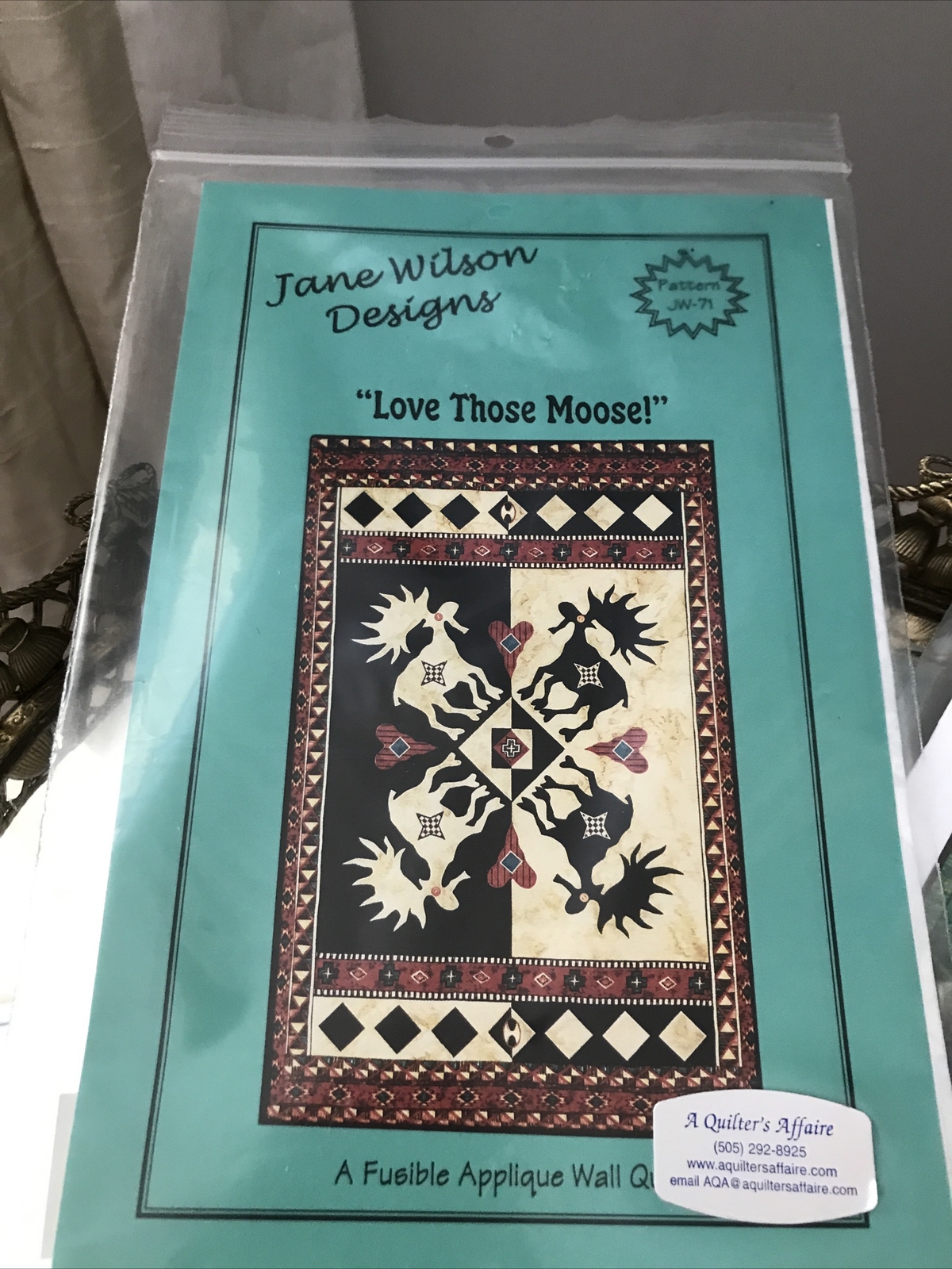 Love Those Moose  Jane Wilson Design Quilting Pattern Fusible Appliqué Wildlife
