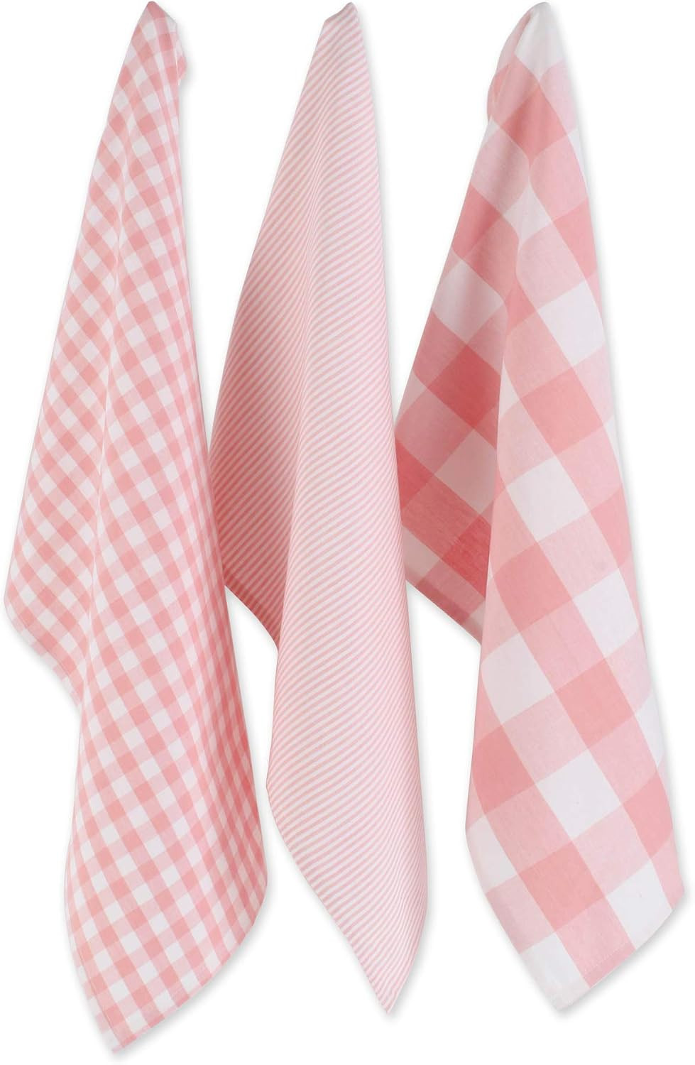 Gingham Check Kitchen Collection, Pink, Dishtowel Set