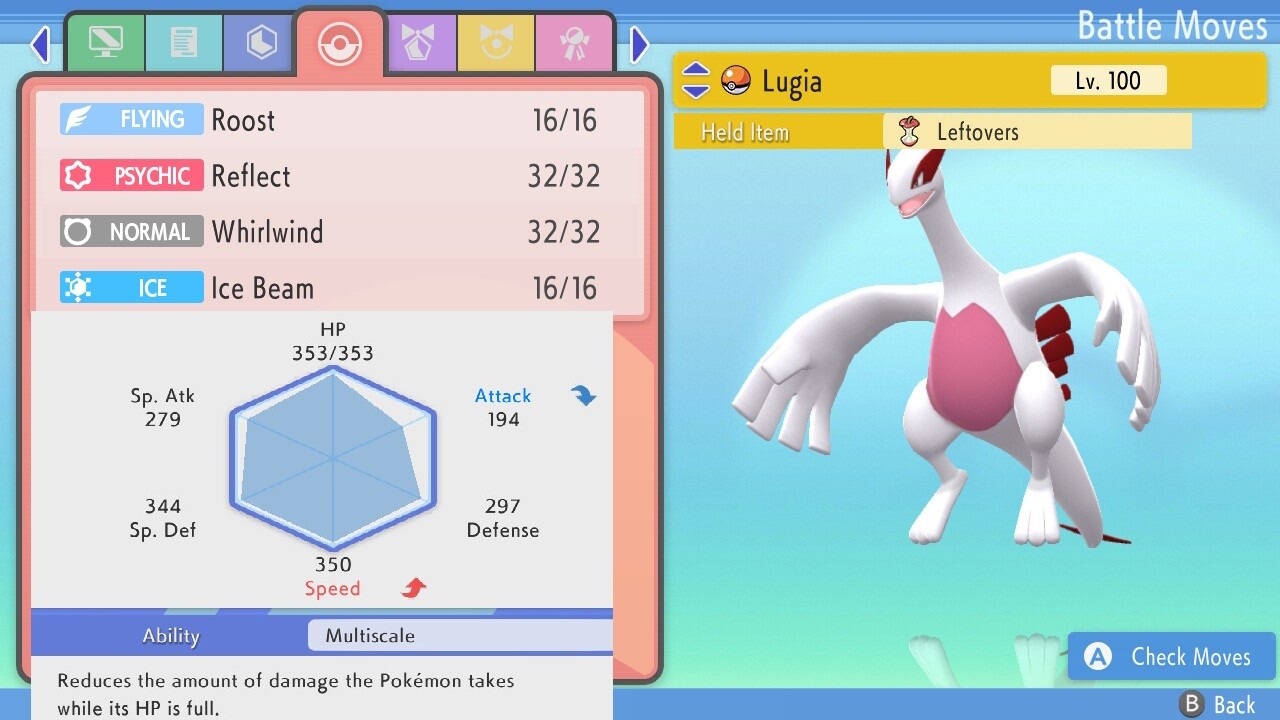 Pokemon Brilliant Diamond Shining Pearl 6iv Shiny Lugia Max EV
