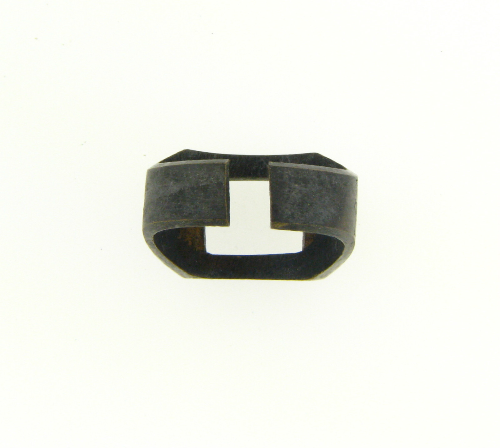 Vintage Oxidized Brass Solid Chunk Unfinished Floral Embossed Ring Setting