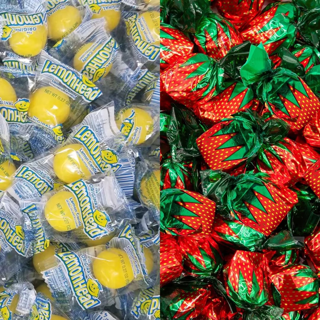Lemonheads Candy & Strawberry Bon Bons Bulk Candy Mix – 1LB 2LB 3LB - Free Ship!