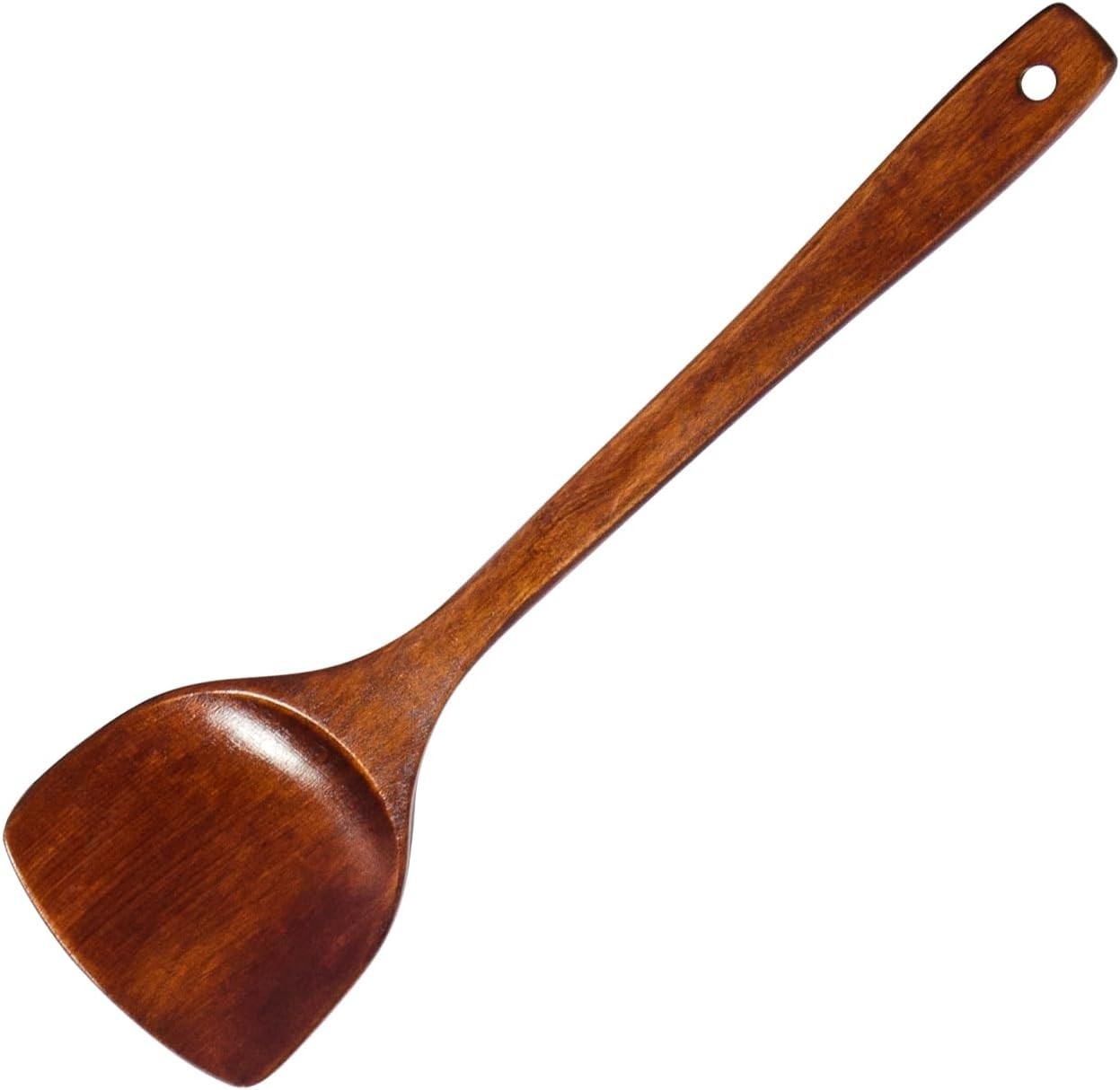 13.5-inch Cherry Wooden Spatula Turner Long Handle, Wood Kitchen Spatu..