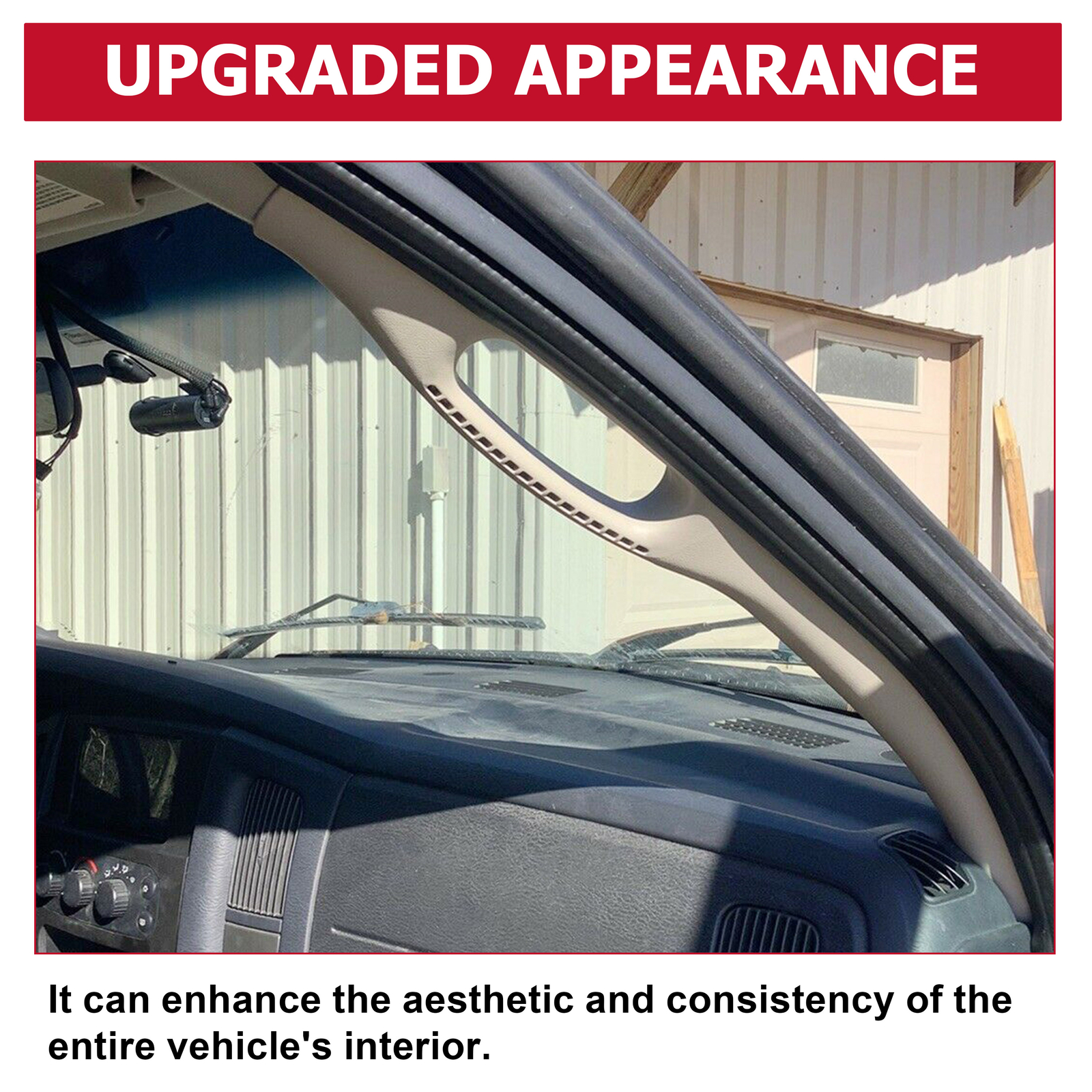 For 03-10 Dodge Ram RH Passenger Pull Grab Handle A Pillar Windshield Post Trim