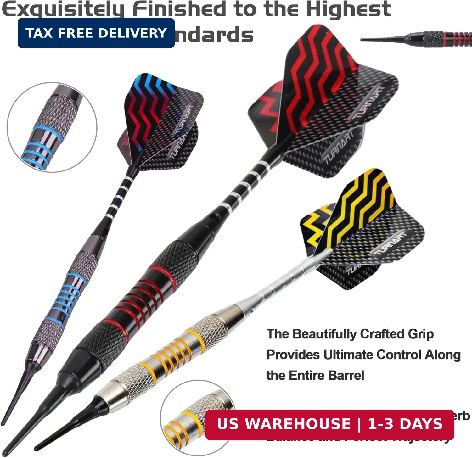 Darts Plastic Tip - Professional Soft Tip Darts Set for Electronic Dartb