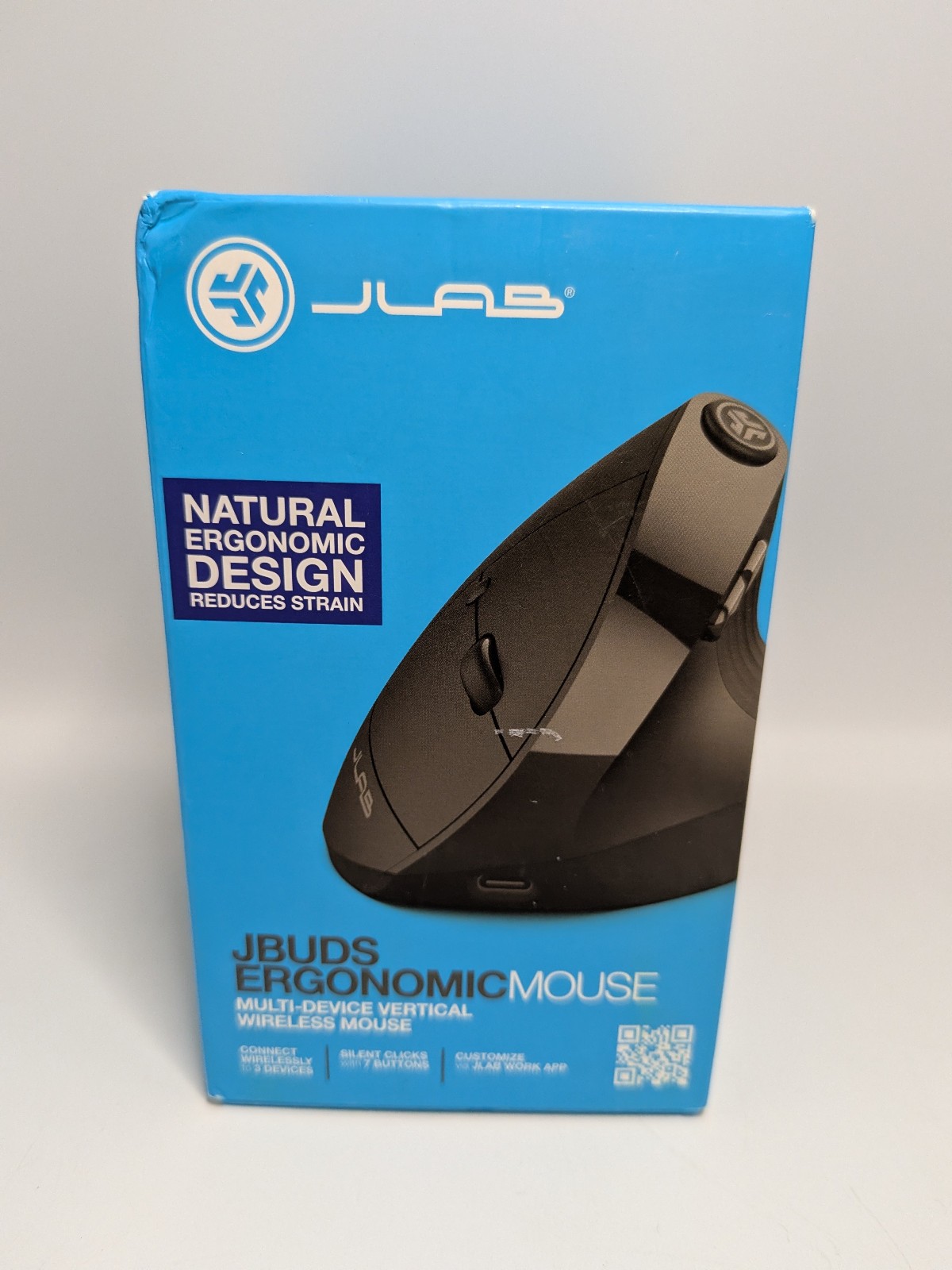 JLAB ERGONOMIC MOUSE MJBERGORBLK82, Multi-Device Vertical Wireless Mouse-BLK-NEW