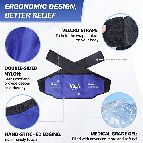 Back Pain Cold Reusable Ice Pack Belt Therapy for Lower Lumbar Sciatic Nerve