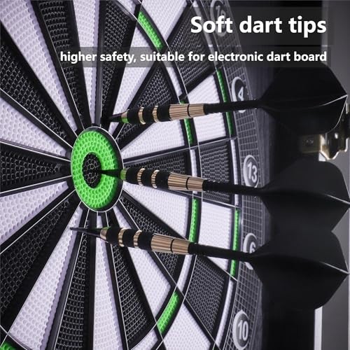 All-in-One Soft Tip Darts, 18g Complete Set with Integrated Flights That
