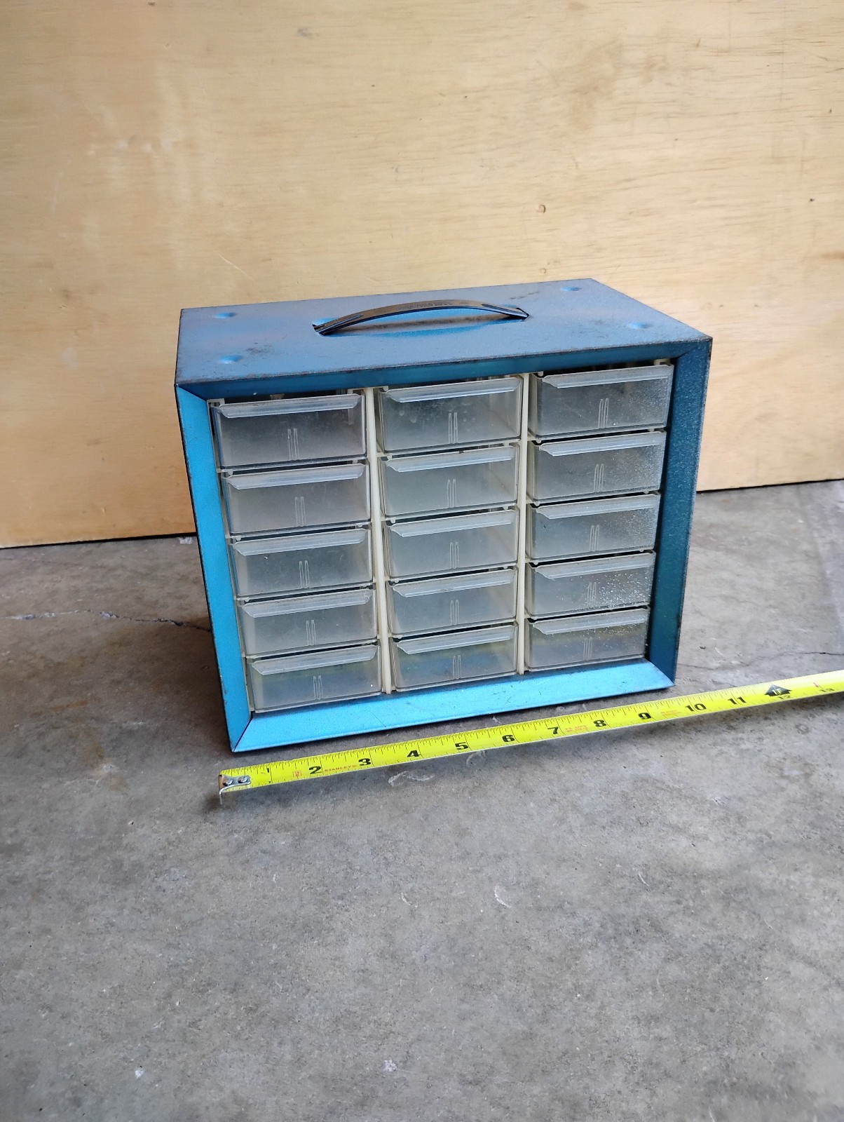 Vintage 15 Drawer AKRO-MILS * Metal Hardware Cabinet Organizer Storage USA