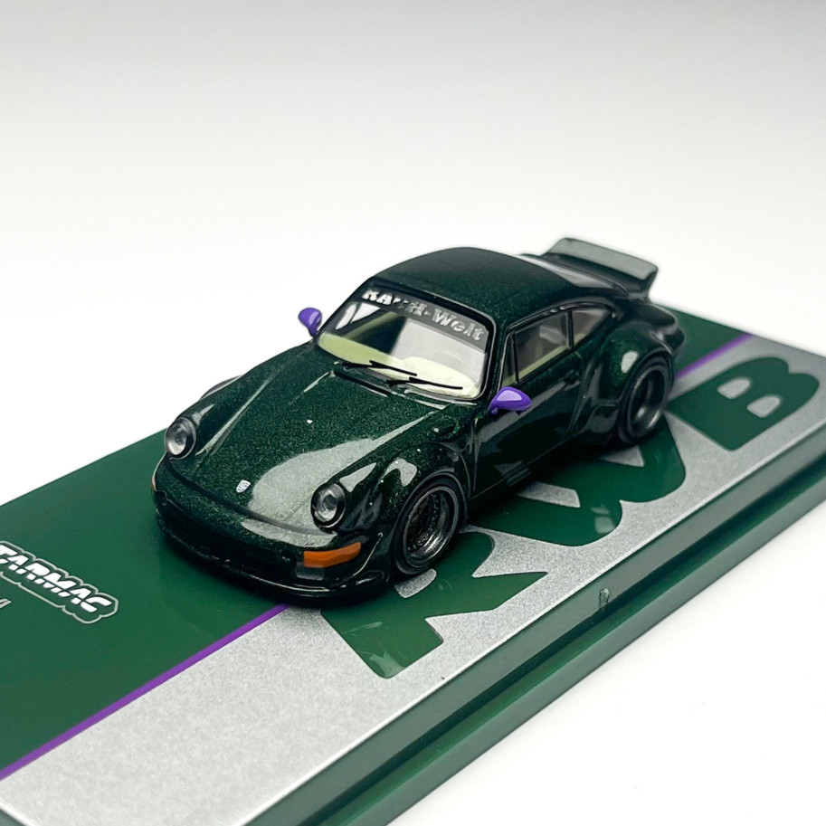 TW Tarmac Work 1/64 Scale 964 RWB Sports Car Green Diecast Alloy Model Car Gifts