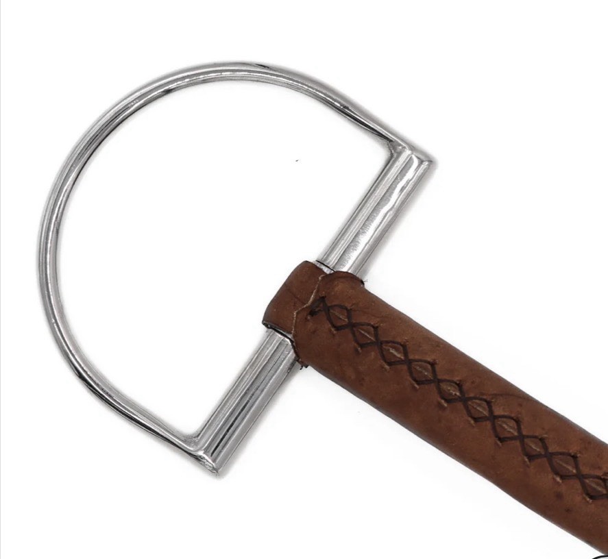 AJR Leather Weaver Covered D-Ring Bit. READ