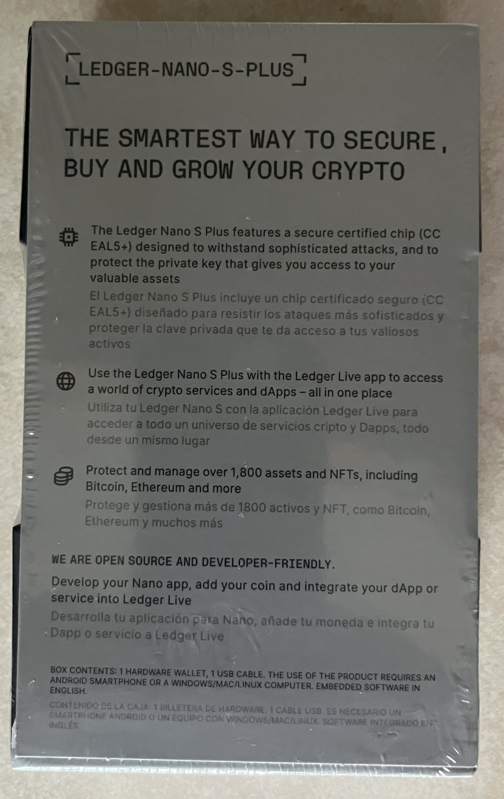 Ledger Nano S Plus Crypto Hardware Wallet New in Sealed Box
