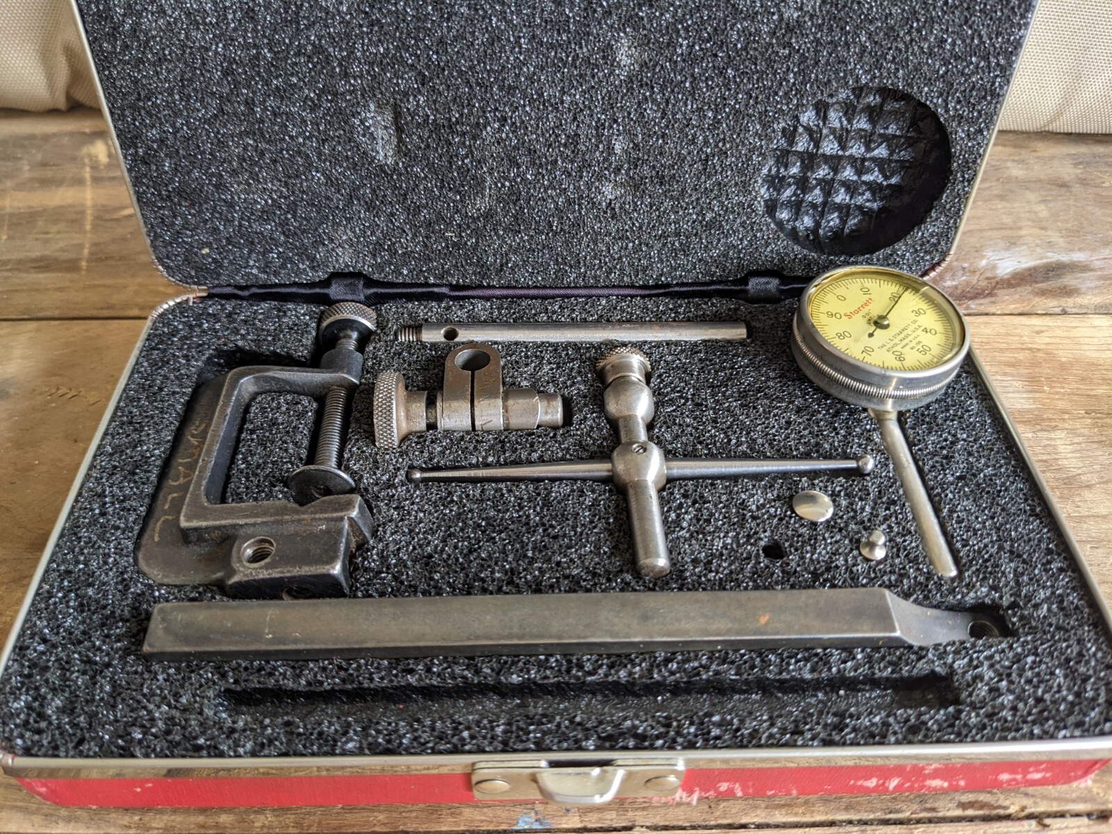 Vintage STARRETT 196 Dial Test Indicator Original Case/Box.