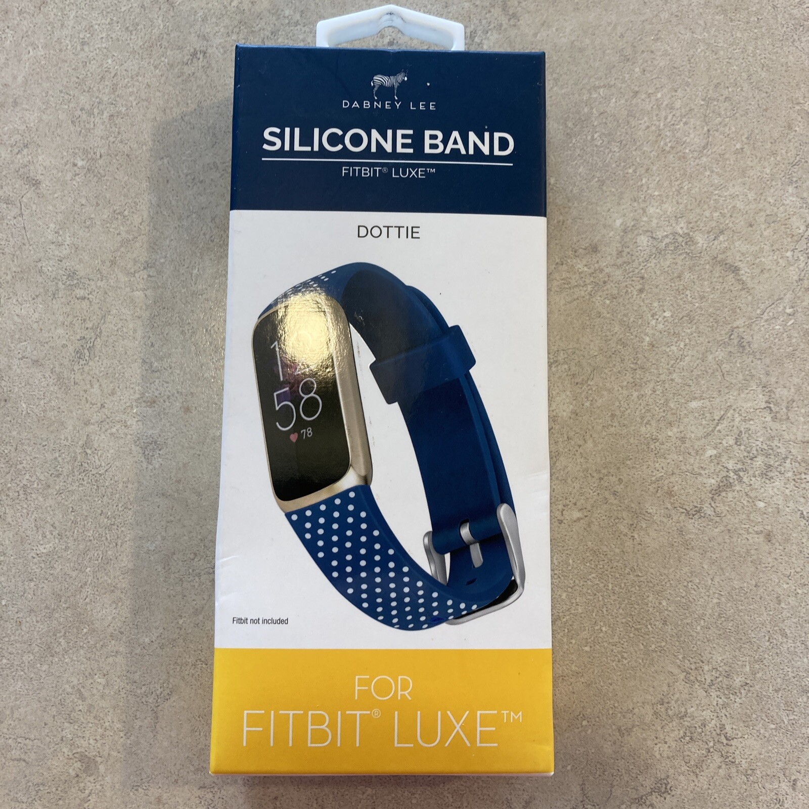 Fitbit Luxe Silicone Band Dottie Dsbney Lee Blue & White Polka Dots NIB