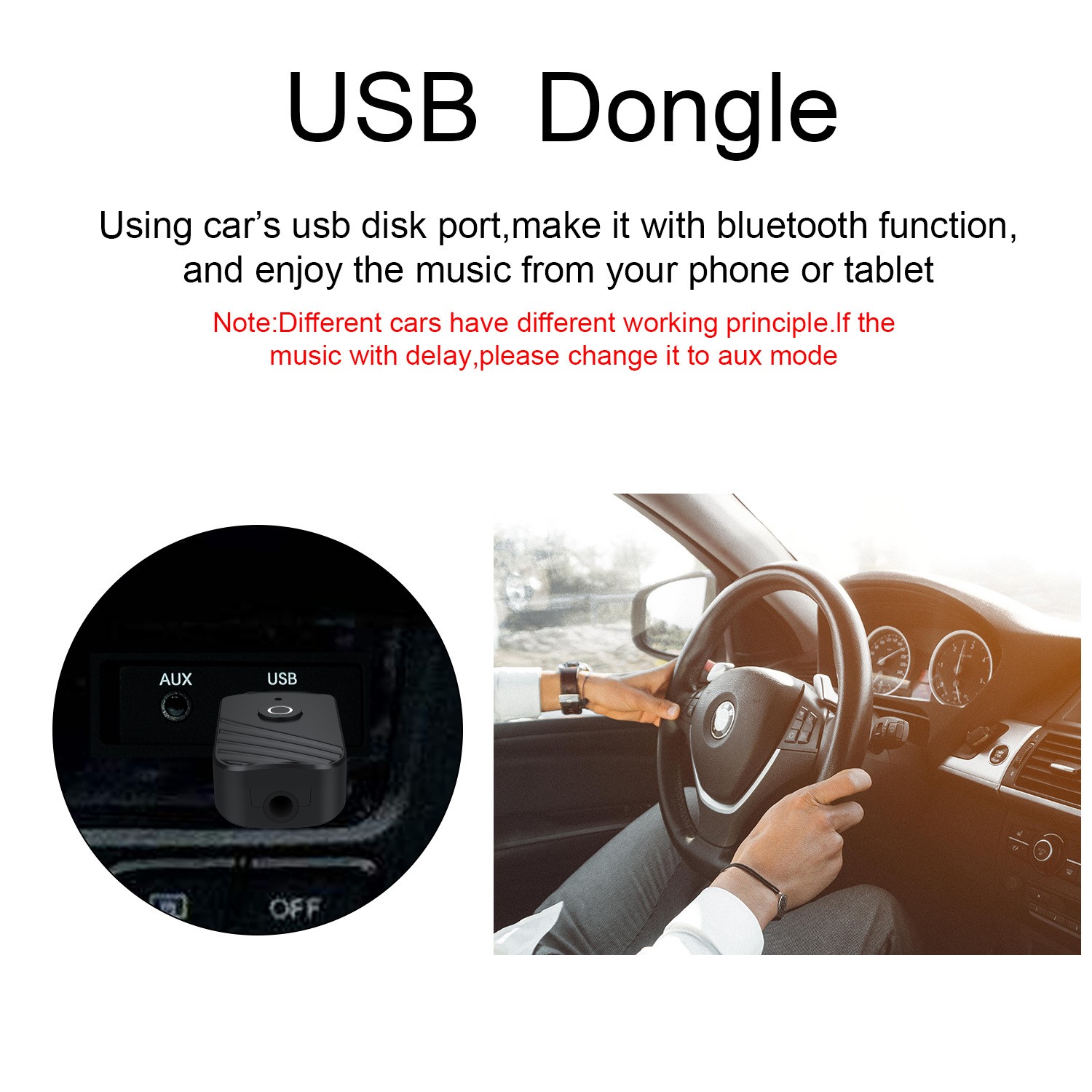 New Wireless USB Bluetooth 5.0 Audio Transmitter Receiver Adapter For PC TV Car