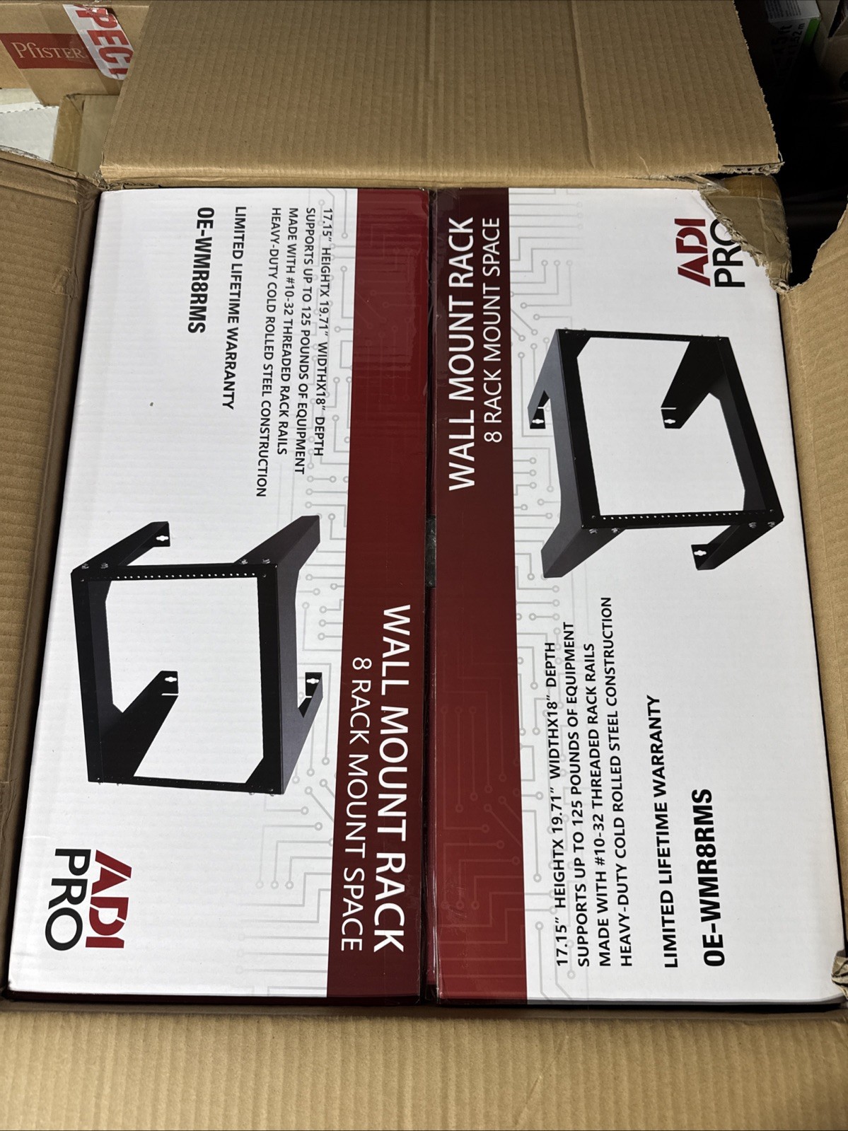 ADI PRO 0E-WMR8RMS Wall Bracket Mount 8U RMS