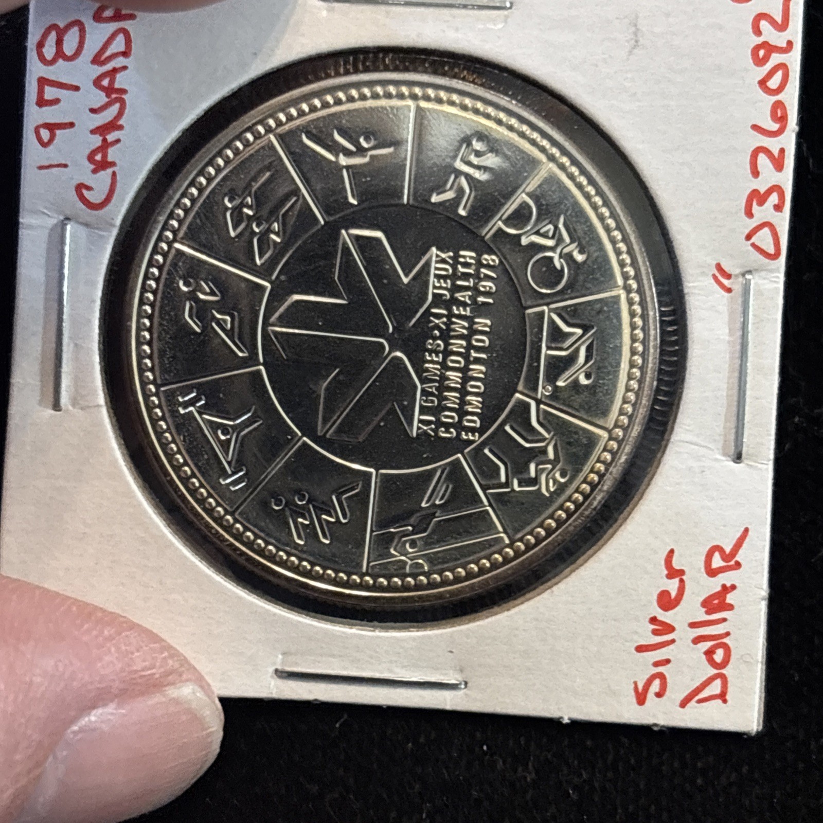 1978 Canada Silver Dollar Edmonton Games Proof “0326092” Canadian $1