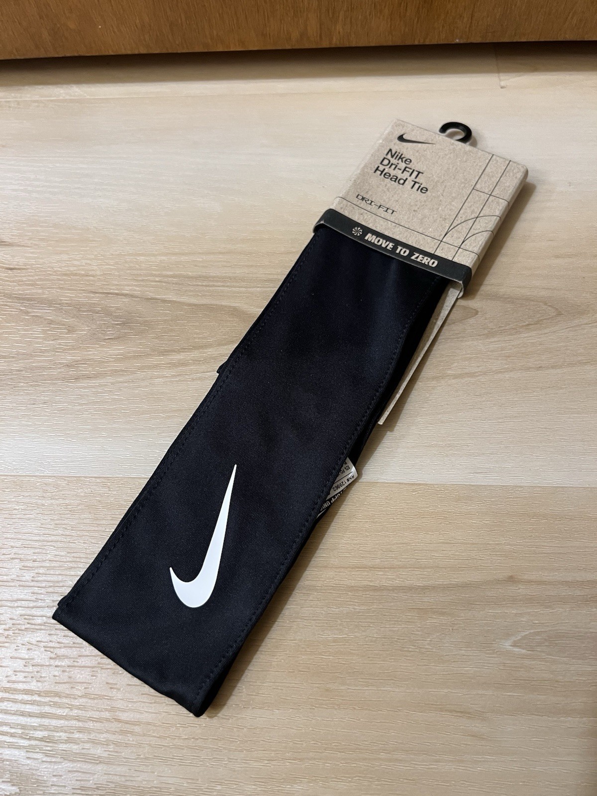 Nike Dri-FIT 2.0 Head TIE Back Headband Unisex Black White Logo New in Package