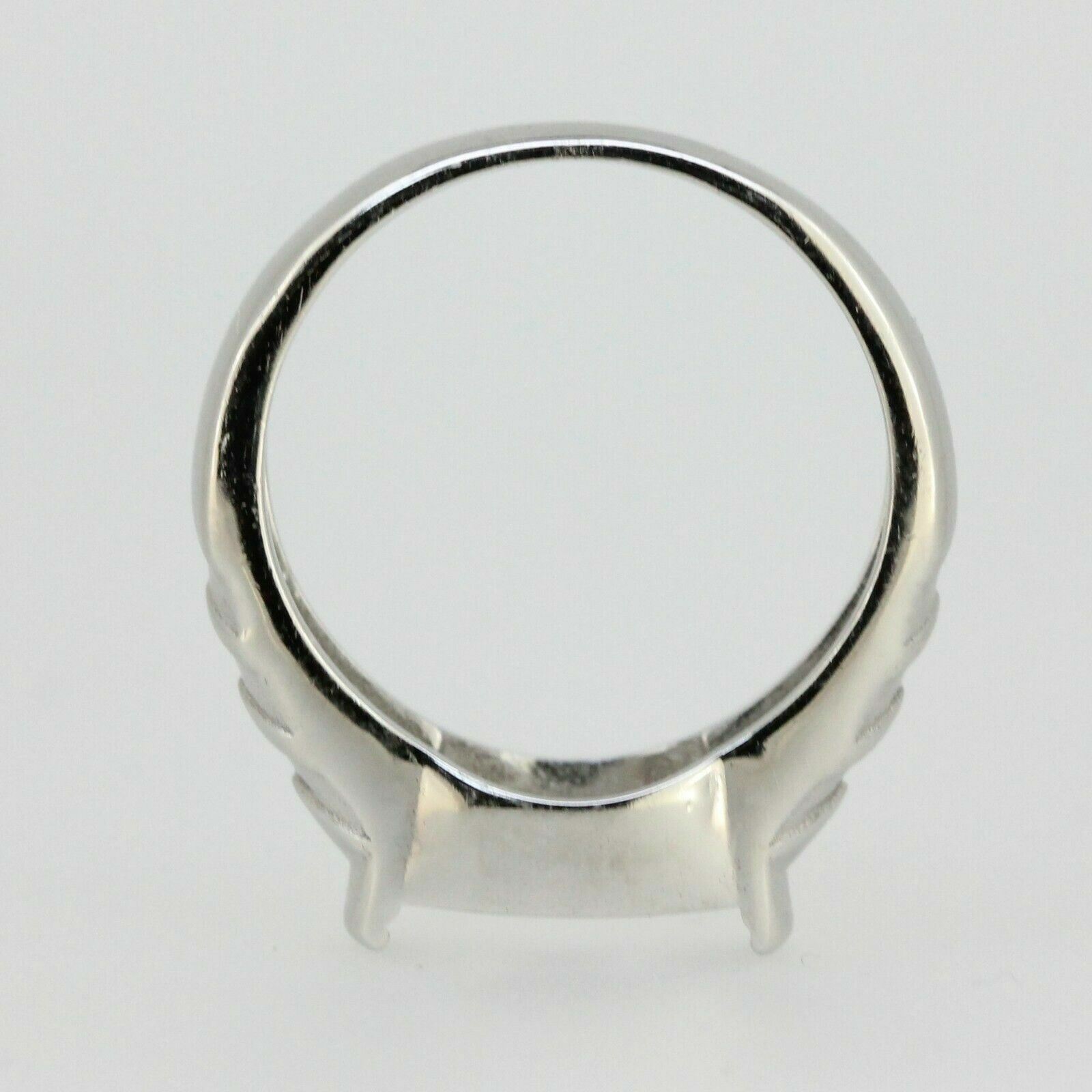 Sterling Silver Semi Mount Ring Setting Oval OV 11x9mm Cabochon