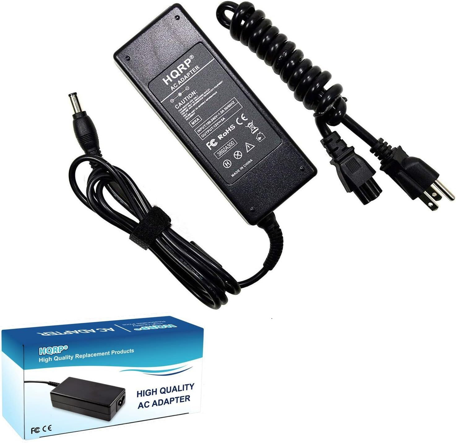 HQRP AC Adapter for Insignia HDAD36W101-AB NS-28D220NA16 NS-32DD310NA15 LED TV