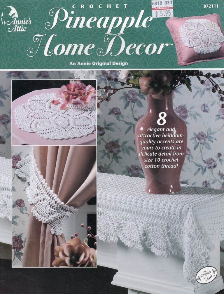 OOP!!! CROCHET PINEAPPLE HOME DECOR 8 ELEGANT DESIGNS