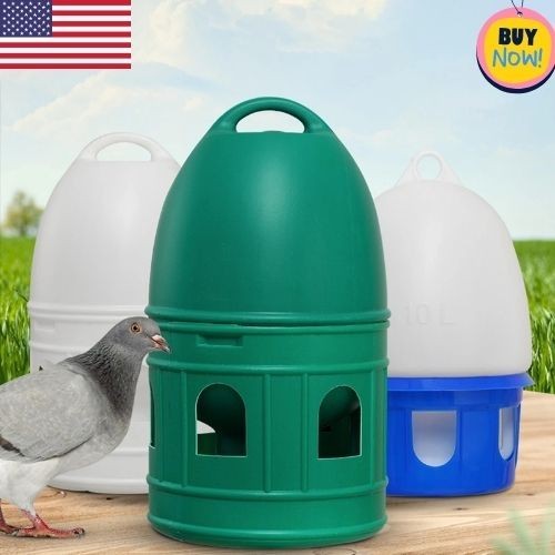 Pet Drinker Pigeons Birds Water Pot Container Dispenser Feeding Supplies Clear