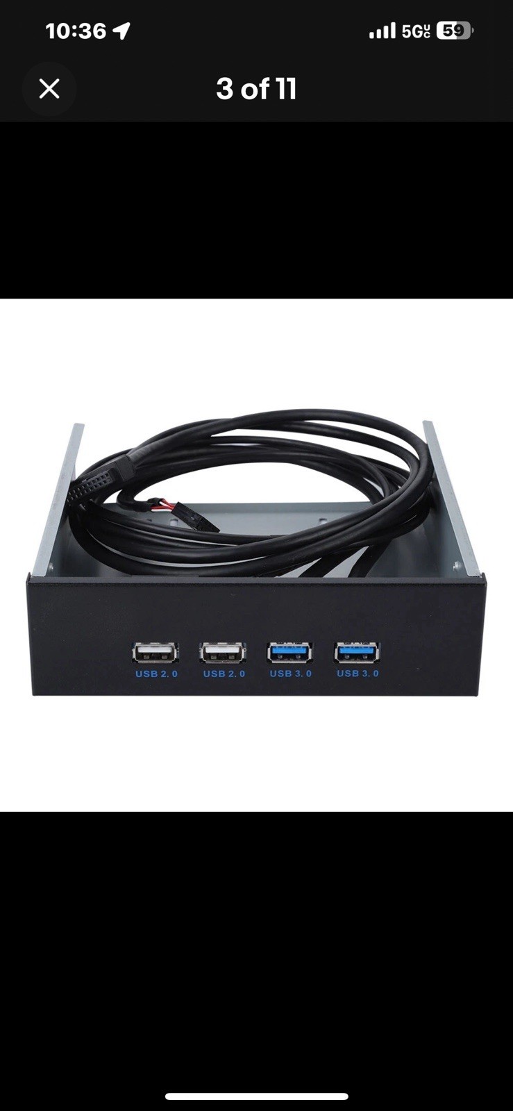 5.25 Inch 19 Pin/9Pin To USB 3.0 USB 2.0 4 Port Metal Optical Drive Bay A LAM