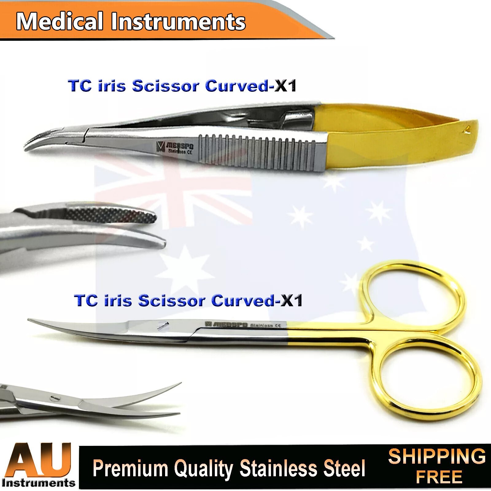 Dental Needle Holder Castroviejo TC Forceps & Iris Gum Tissue Scissors