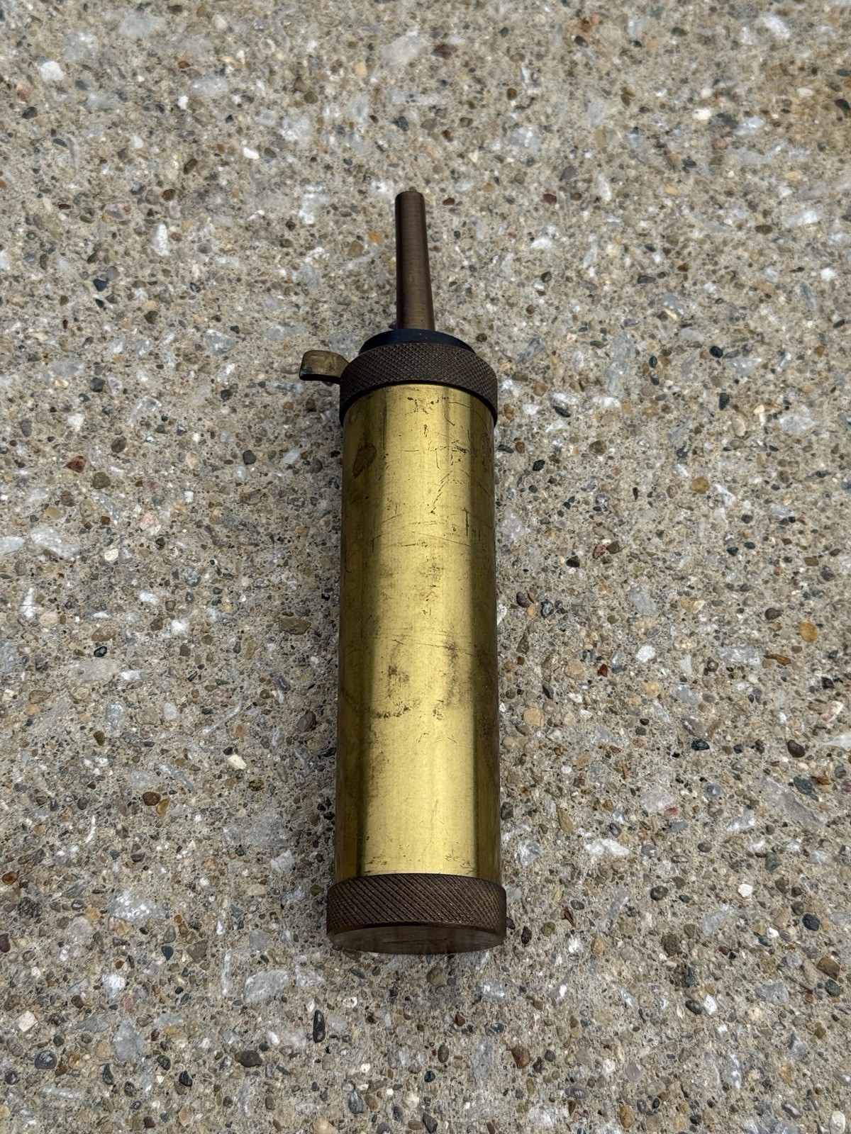CVA Black Powder Flask Dispenser Cylinder Brass Muzzleloader EMPTY