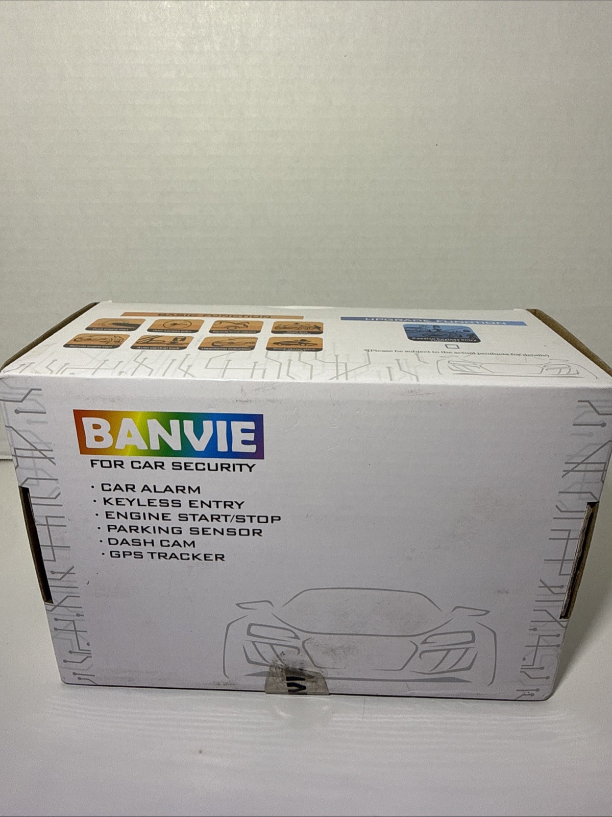 Banvie Car Alarm Engine Start System With Keyless Entry Open Box/Never Used
