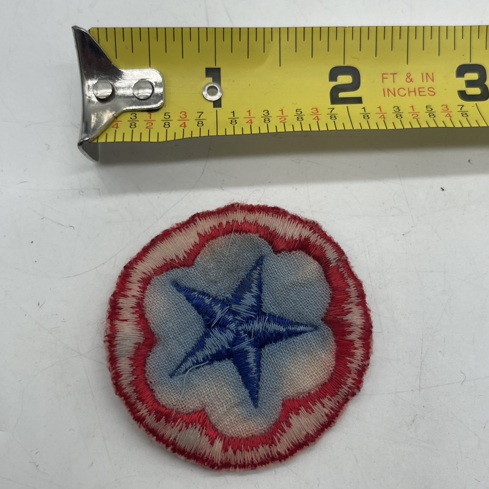 Vintage U.S. Army Services Forces Patch On Wool Blue Star 2” Circle