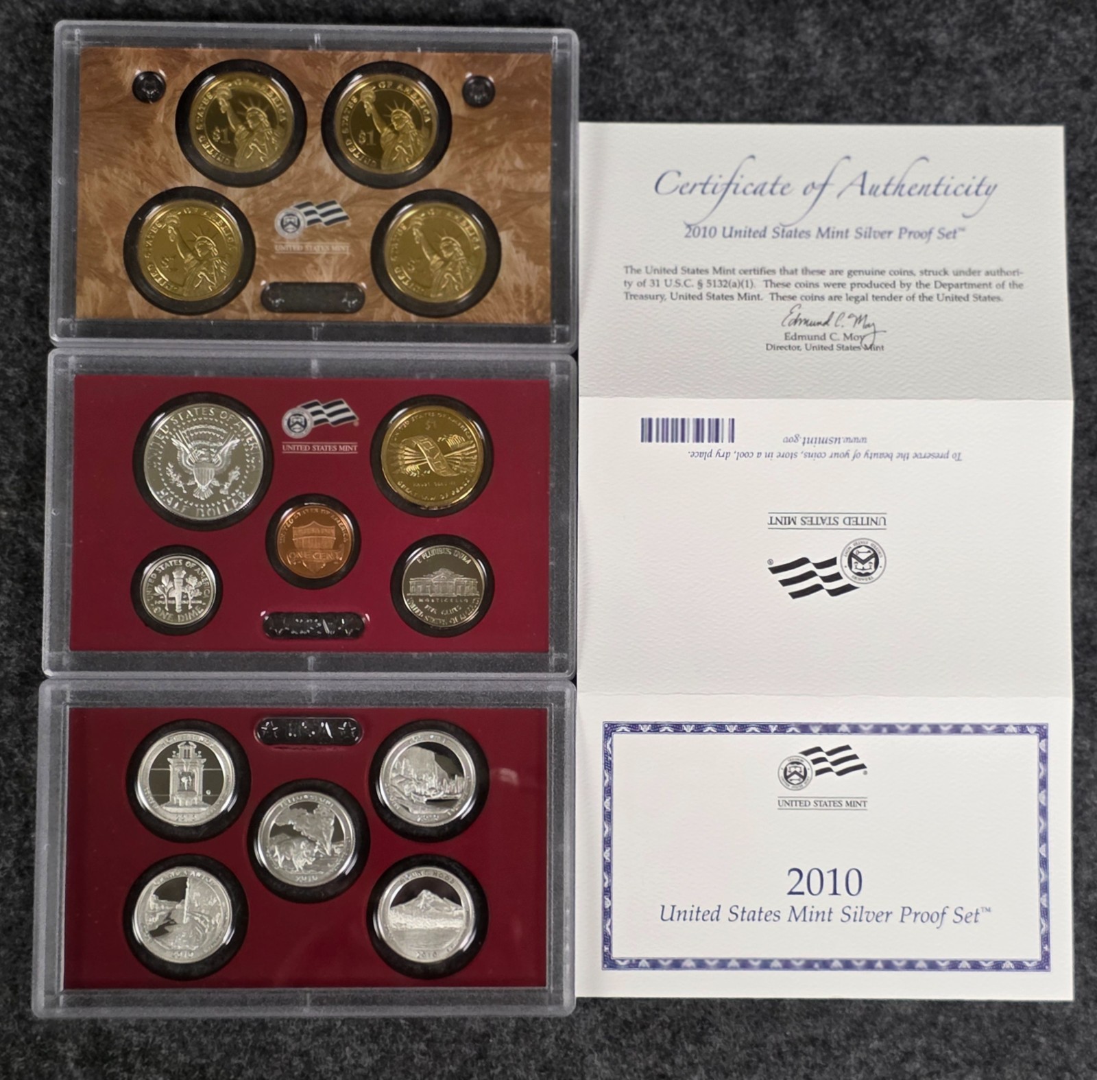 2010 Silver Proof Set U.S. Mint OGP and COA - 14 coins