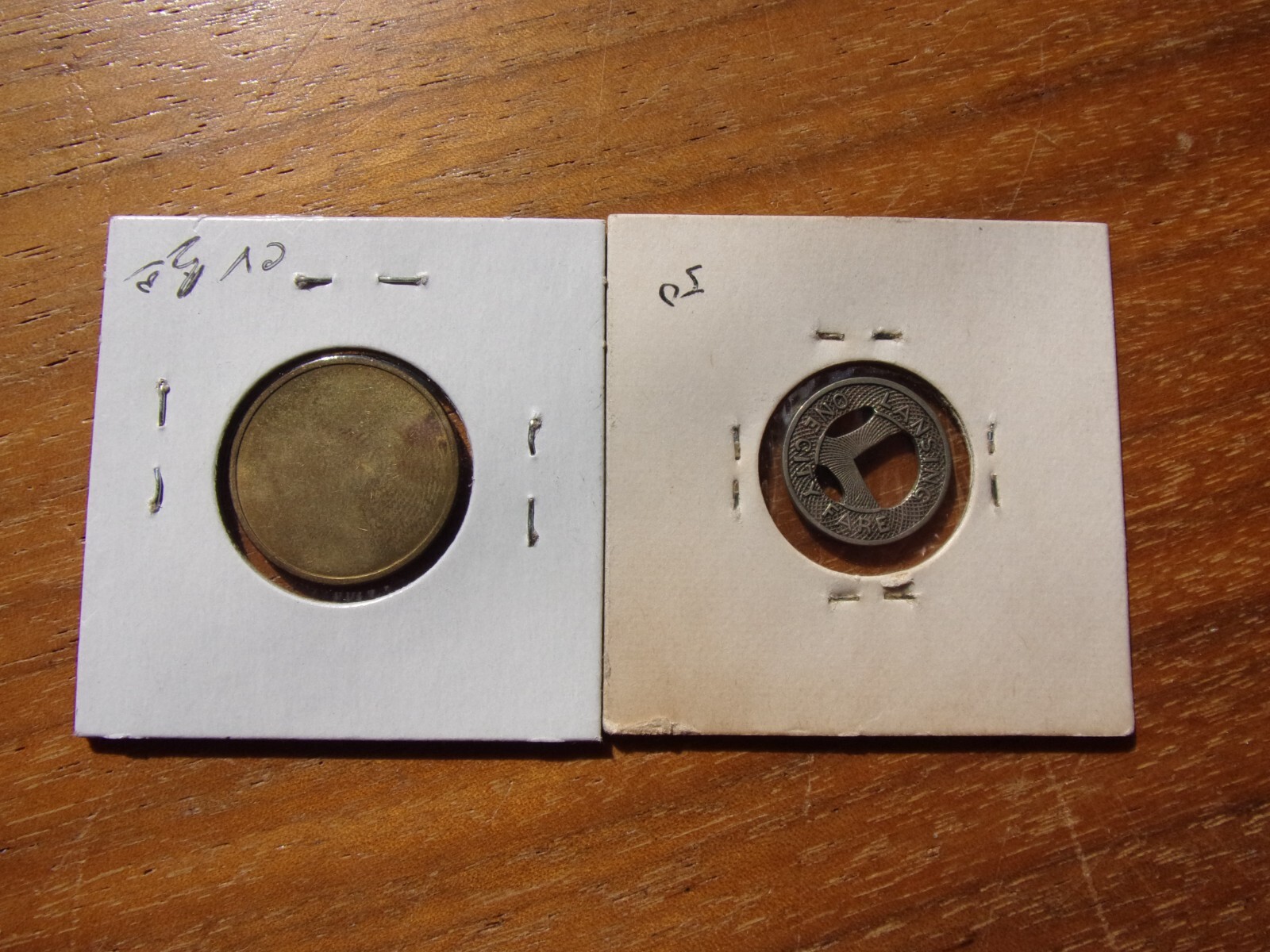 EAST LANSING MICHIGAN 2 DIFF TRANSIT TRADE TOKEN
