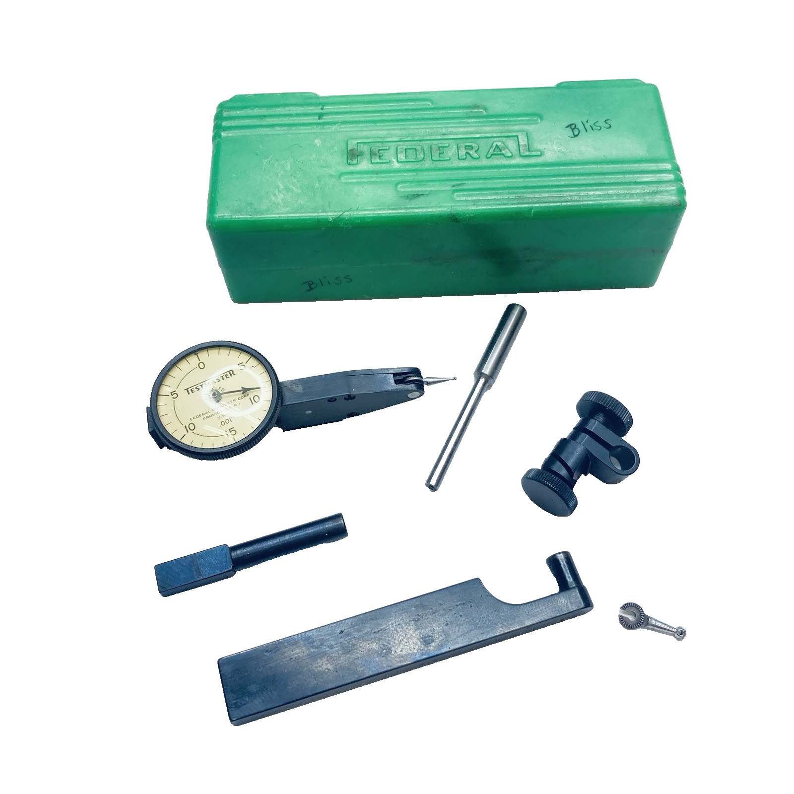 Federal Testmaster Dial Test Indicator Set - Jeweled - 0.001" Grads
