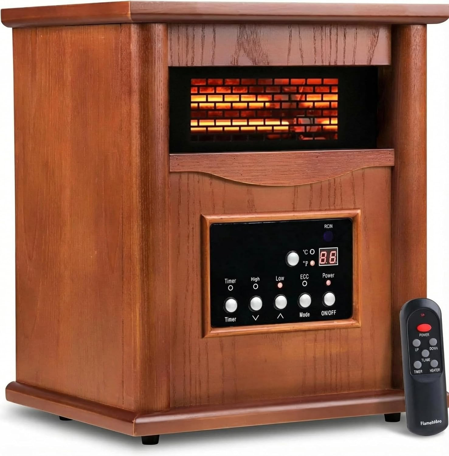 Portable Space Heater, 1500W Electric Infrared Heater for Indoor Use, Living Roo