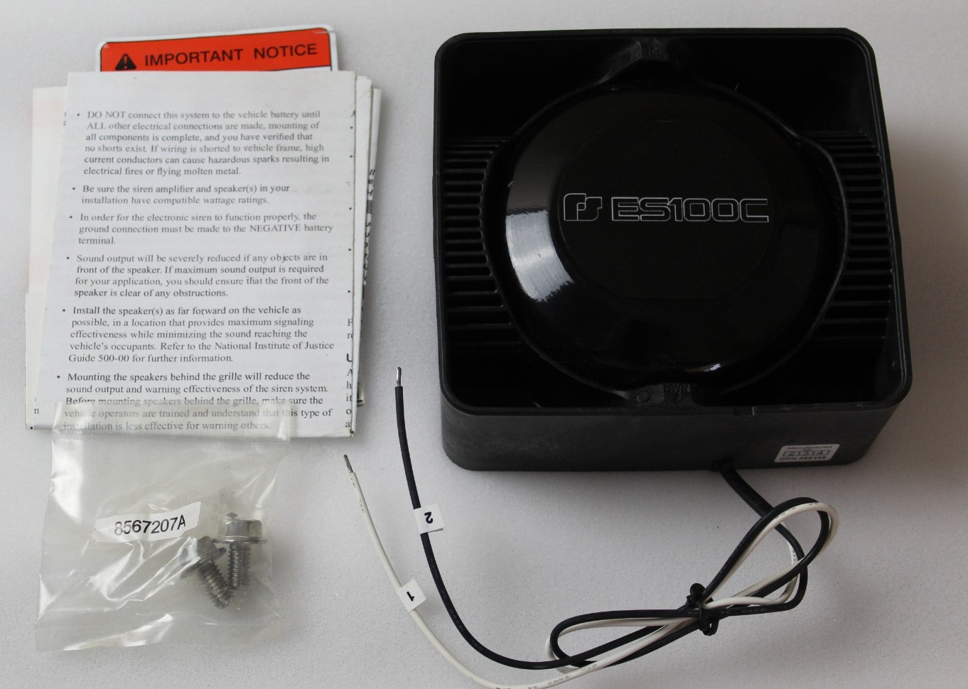Federal Signal Speaker ES100C 11 OHMS 100 Watts DynaMax