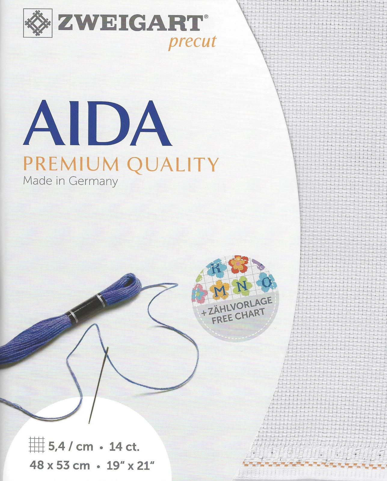 Zweigart Precut Stern-Aida 14 count Silvery Moon 3706/7011