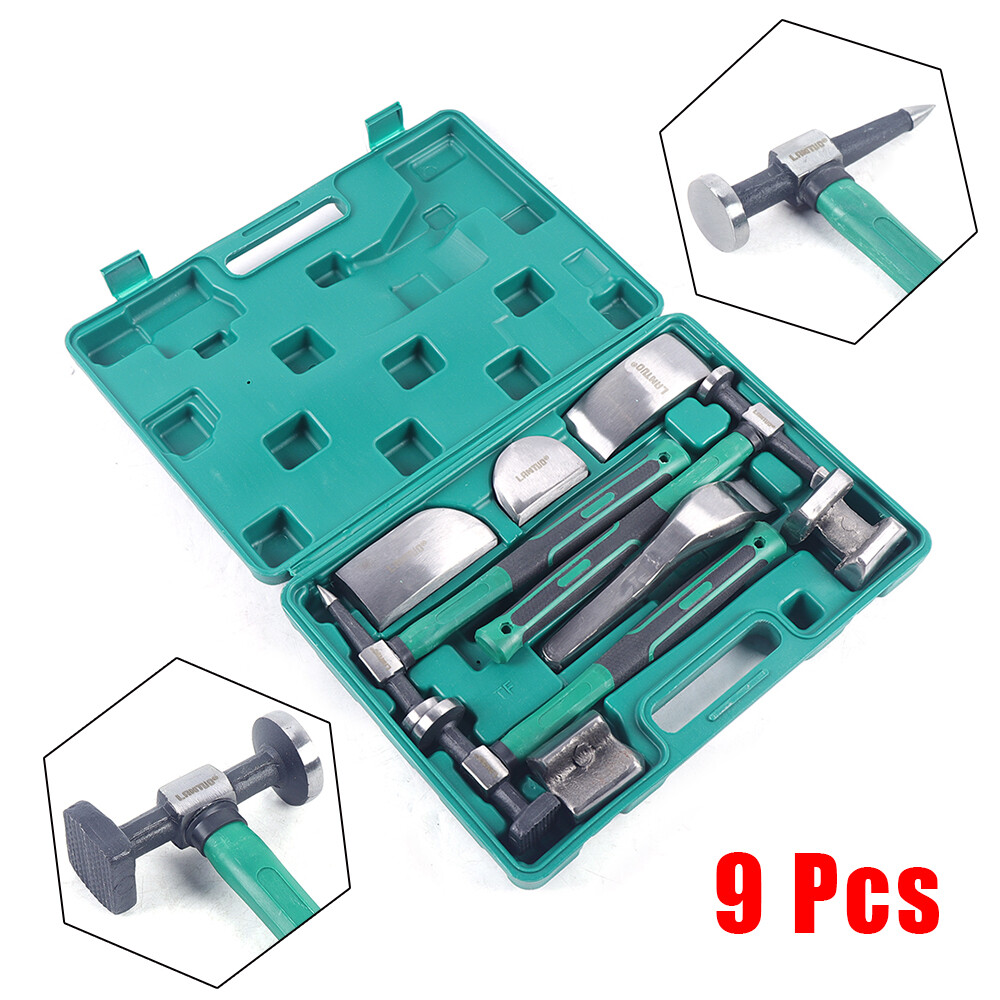 9 Pcs Auto Body Panel Fender Hammer Dolly Set Sheet Metal Repair Tool Kit New