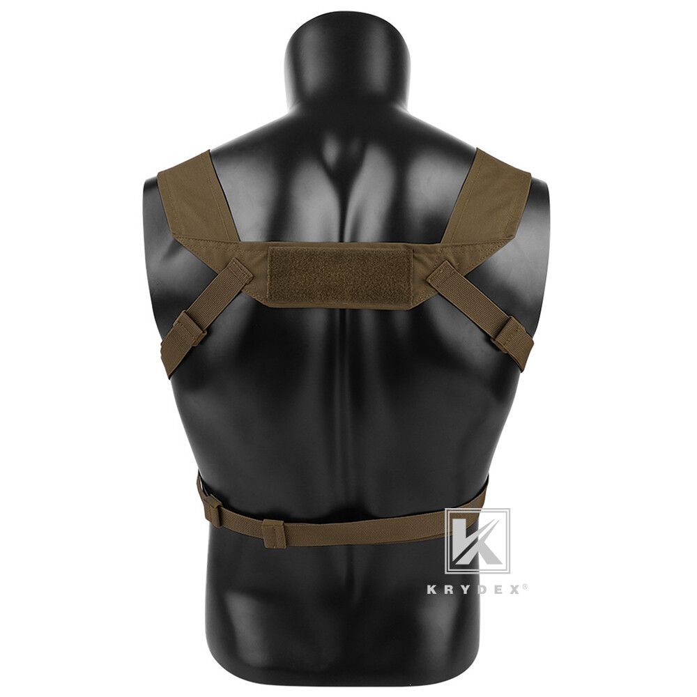 KRYDEX Micro Fight Shoulder Fat Strap & Back Strap for Chest Rig Placard Coyote